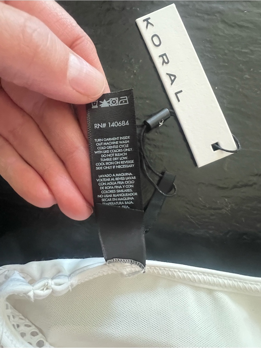 Koral White Mesh-Back Sports Bralette - Picture 6 of 7